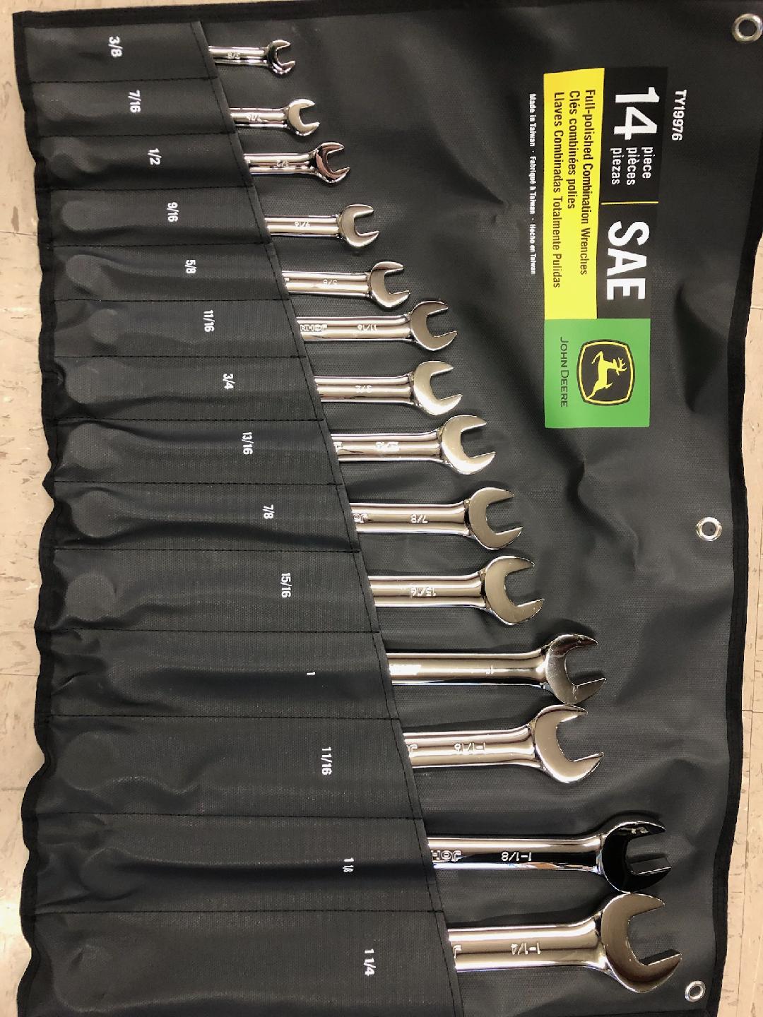 John Deere SAE 14 Piece Standard Combination Wrenches